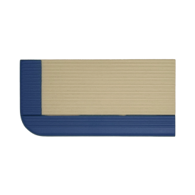 Pool Tile – Ivory/Dark Blue Left Corner 30mm radius
